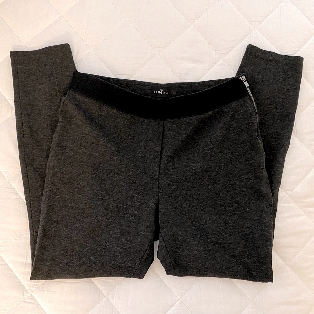 WHBM Grey Leggings White House Black Market “The Legging”, Slim Zipper Size 10
